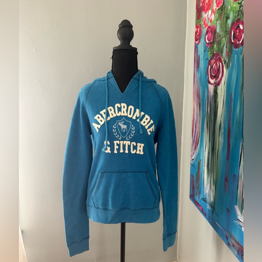 VTG Y2K Abercrombie & Fitch girls teens hoodie logo pullover XL